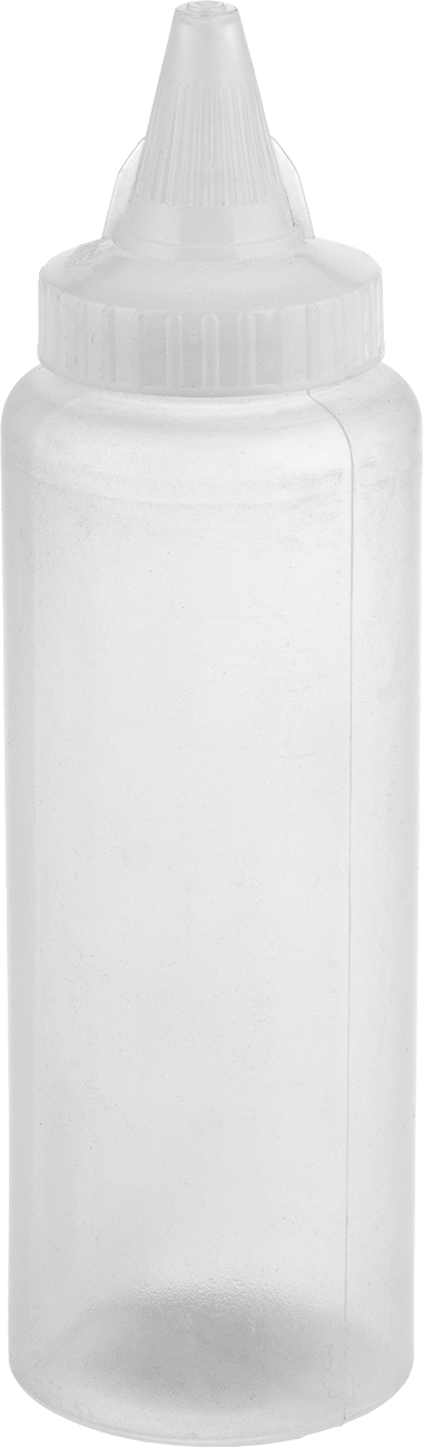 Sıkma Şişesi, Döndürerek Kapanan Nozul ile, 12 FL oz Kapasite, 7-1/4" Yükseklik