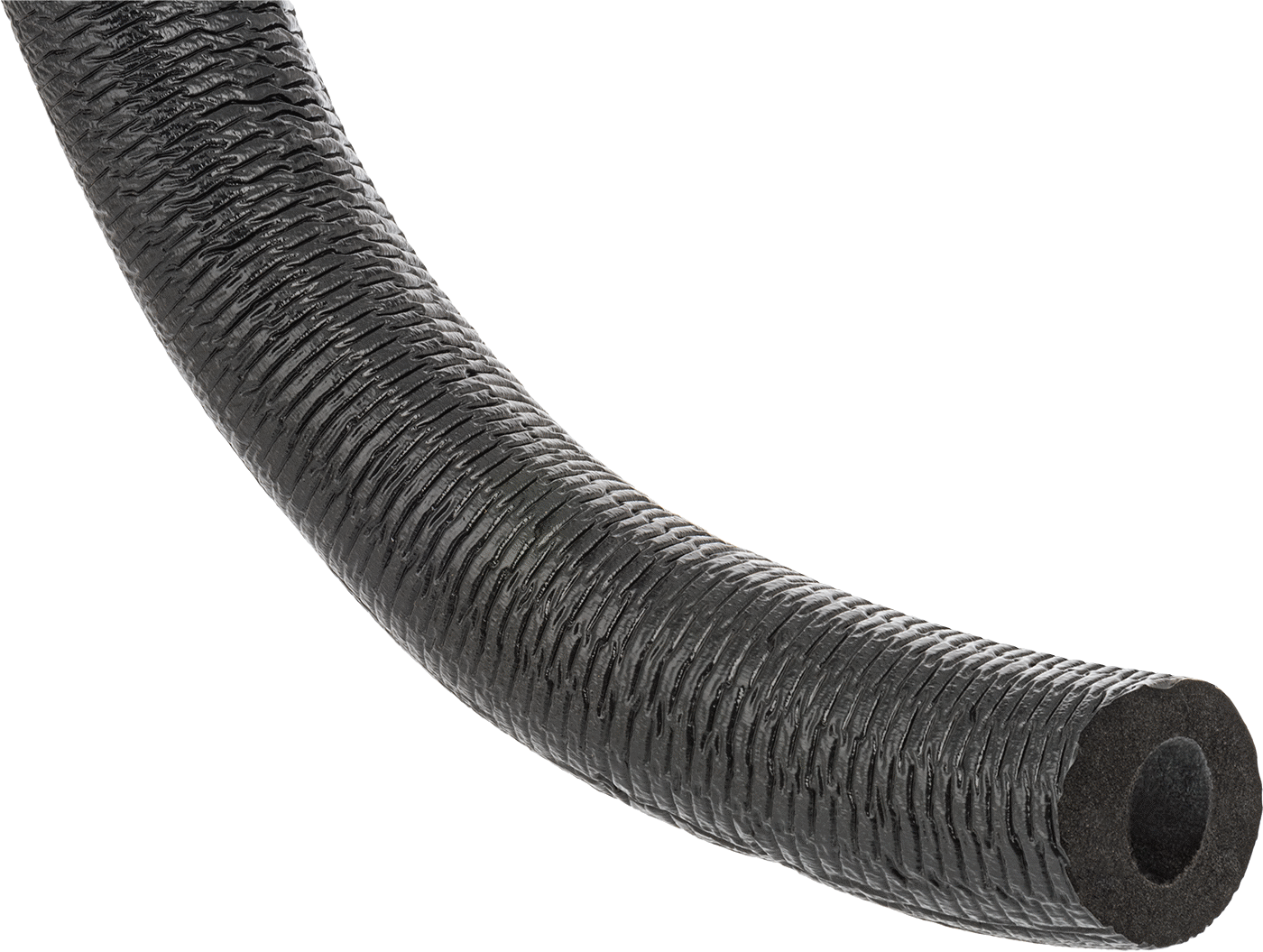 UV'ye Dayanıklı Esnek Kauçuk Köpük Boru Yalıtımı, Kılıf ile, 1/2" Duvar Kalınlığı, 1-1/8" ID, 2-1/8" OD, 55' Uzunluk