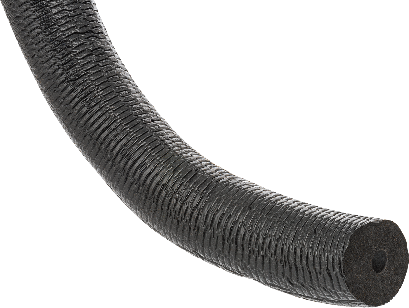 UV'ye Dayanıklı Esnek Kauçuk Köpük Boru Yalıtımı, Kılıf ile, 1/2" Duvar Kalınlığı, 3/8" ID, 1-3/8" OD, 6 Fit Uzunluk
