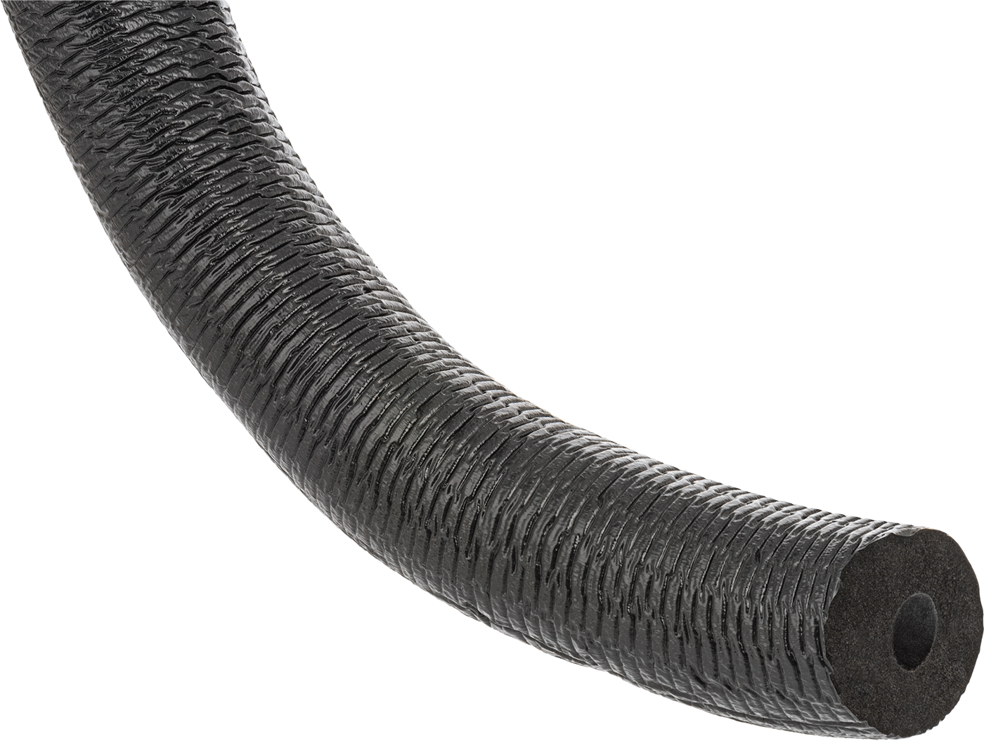 UV'ye Dayanıklı Esnek Kauçuk Köpük Boru Yalıtımı, Kılıf ile, 1" Duvar Kalınlığı, 1-1/8" ID, 3-1/8" OD, 6 Fit Uzunluk