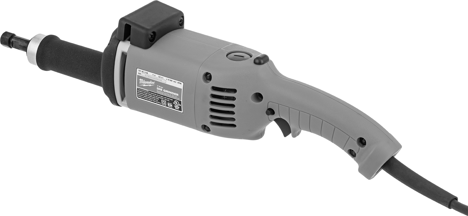 Uçlar ve Frezeler için Elektrikli Düz Kalıp Taşlama Makinesi, 16, 000 rpm, 11 Amp, 120V, 12-1/2" Toplam Uzunluk