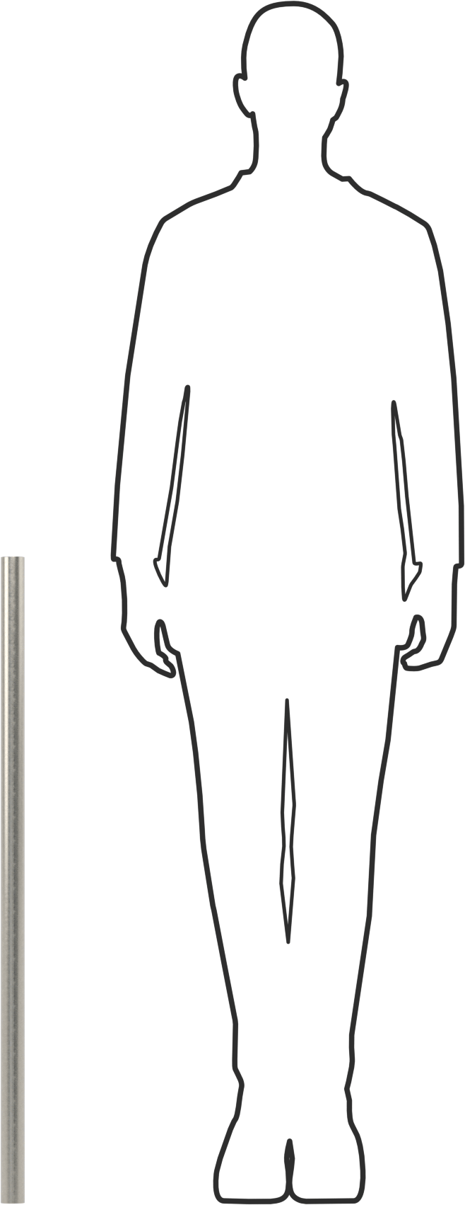 İnce Cidarlı 316/316L Paslanmaz Çelik Dişsiz Boru, 1 Boru Boyutu, 3 Fit Uzunluk