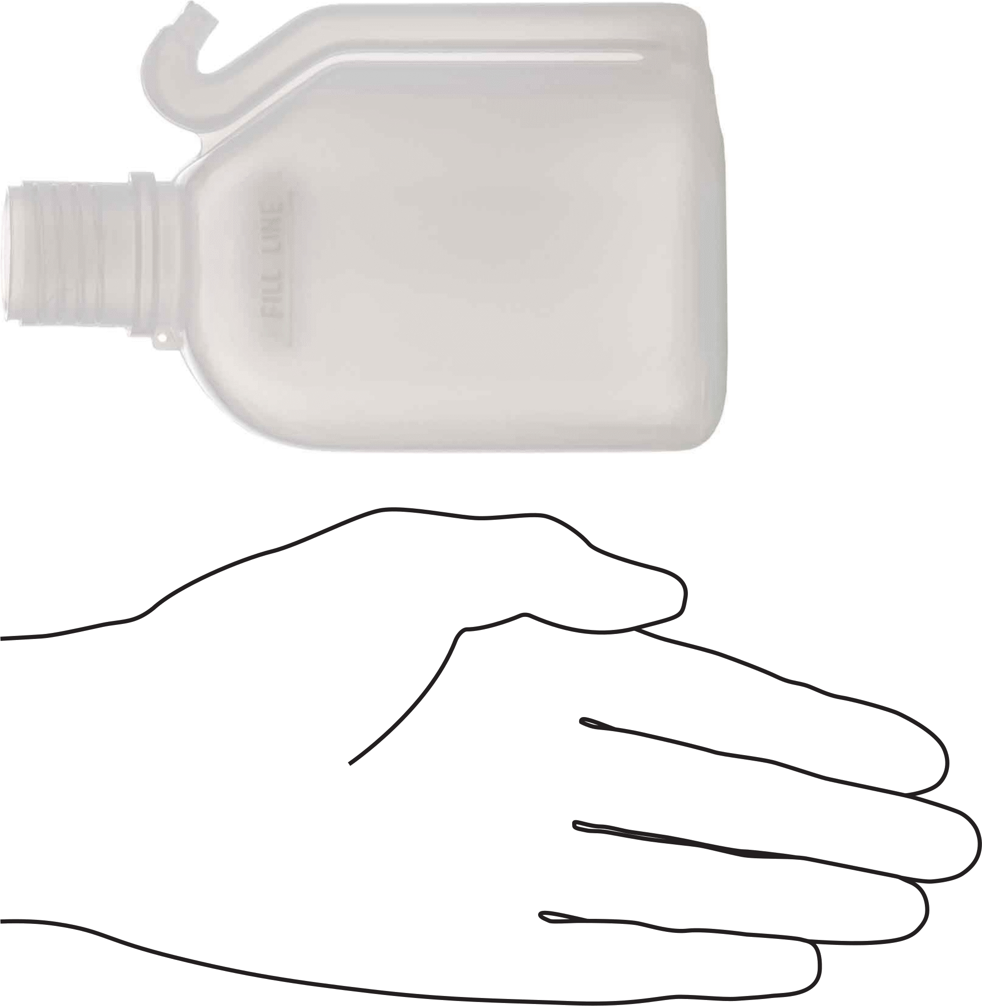 Açılı Nozullu Sıkma Şişesi, Havalandırmasız Kapak, 8 FL. oz Kapasite, 3-1/2“ Genişlik x 2-3/8” Derinlik