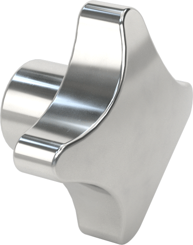 Paslanmaz Çelik Dört Kollu Topuz, 1/4“ Çaplı 1/2” Derinlikli Delik ile