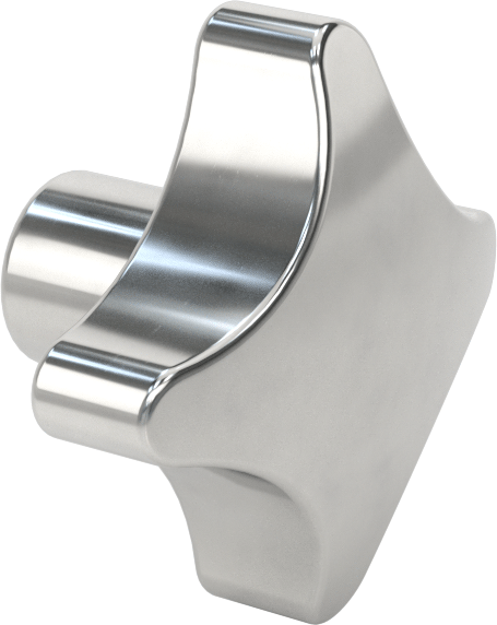 Paslanmaz Çelik Dört Kollu Topuz, 1/2“ Çaplı 13/16” Derinlikli Delik ile