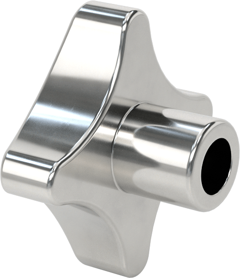 Paslanmaz Çelik Dört Kollu Topuz, 1/2“ Çaplı 13/16” Derinlikli Delik ile