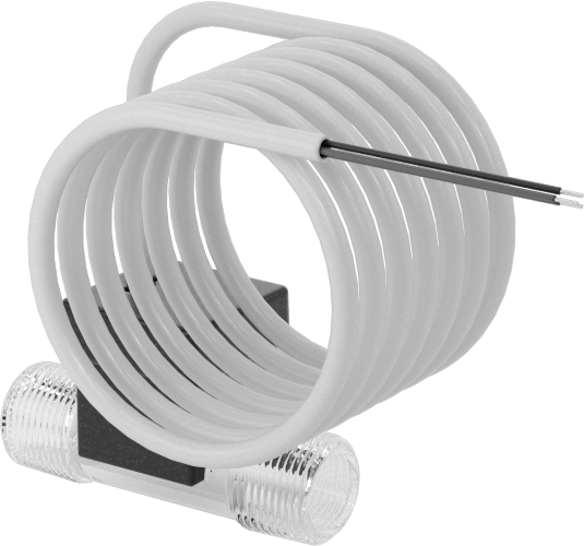 Akış Transmitteri, Türbin Akışı, Poliamid, 1/4 NPT Erkek, 0.026-0.65GPM