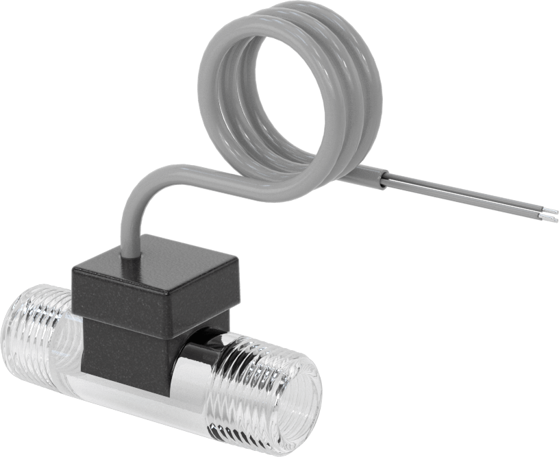 Akış Transmitteri, Türbin Akışı, Poliamid, 3/8 NPT Erkek, 0.26-4 gpm