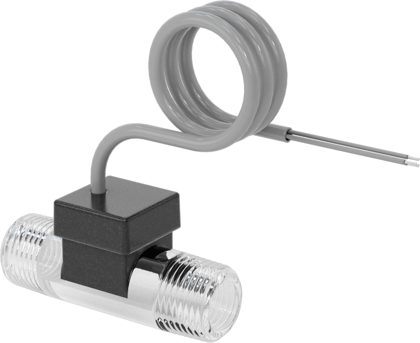 Akış Transmitteri, Türbin Akışı, Poliamid, 3/8 NPT Erkek, 0.53-9.2 gpm