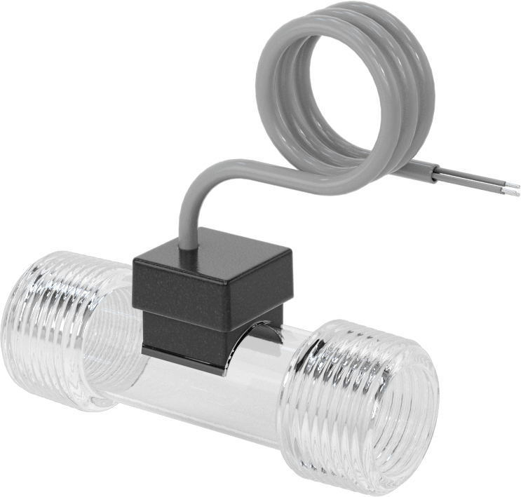 Akış Transmitteri, Türbin Akışı, Poliamid, 3/4 NPT Erkek, 1.32-17.17 gpm