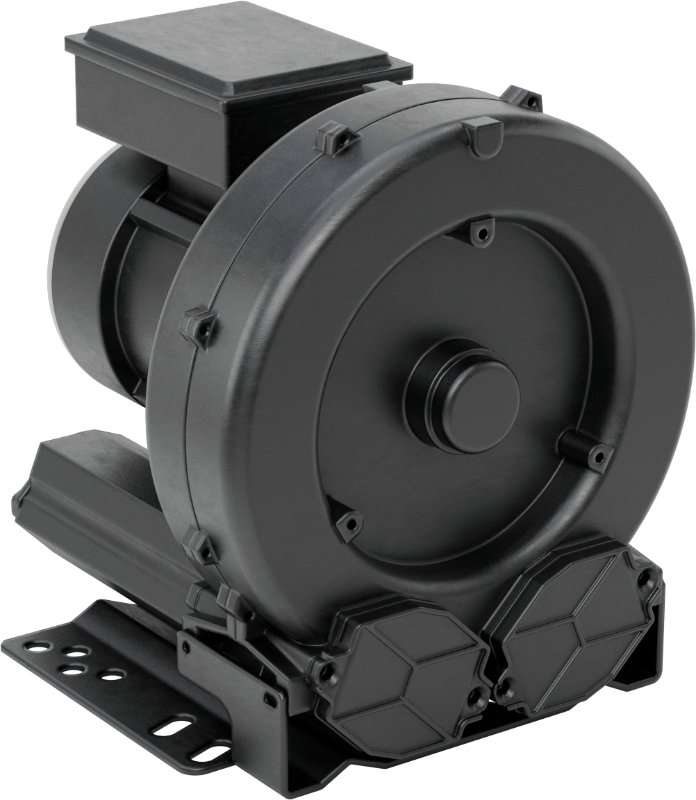 Yüksek Akışlı Düşük Basınçlı Sıkıştırılmış Hava Üfleyici, 1 Stage, 1 Phase, 156 CFM @ 0 PSI Maksimum Akış Hızı