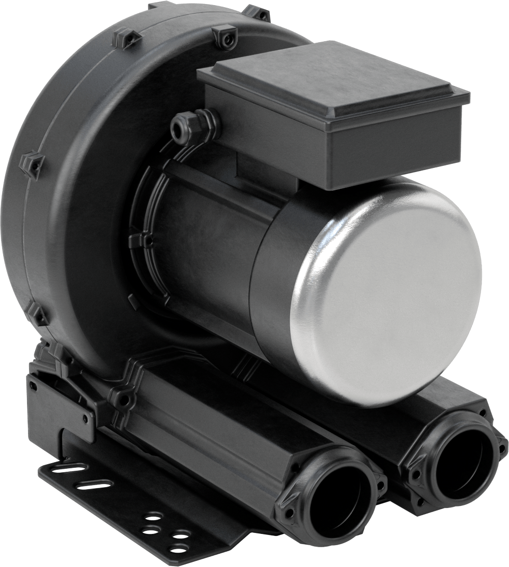 Yüksek Akışlı Düşük Basınçlı Sıkıştırılmış Hava Üfleyici, 1 Stage, 1 Phase, 156 CFM @ 0 PSI Maksimum Akış Hızı