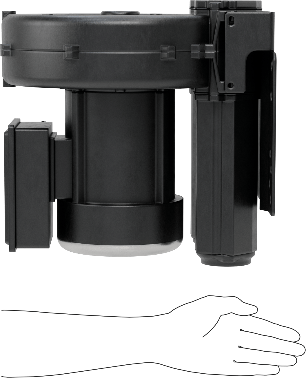 Yüksek Akışlı Düşük Basınçlı Sıkıştırılmış Hava Üfleyici, 1 Stage, 1 Phase, 156 CFM @ 0 PSI Maksimum Akış Hızı