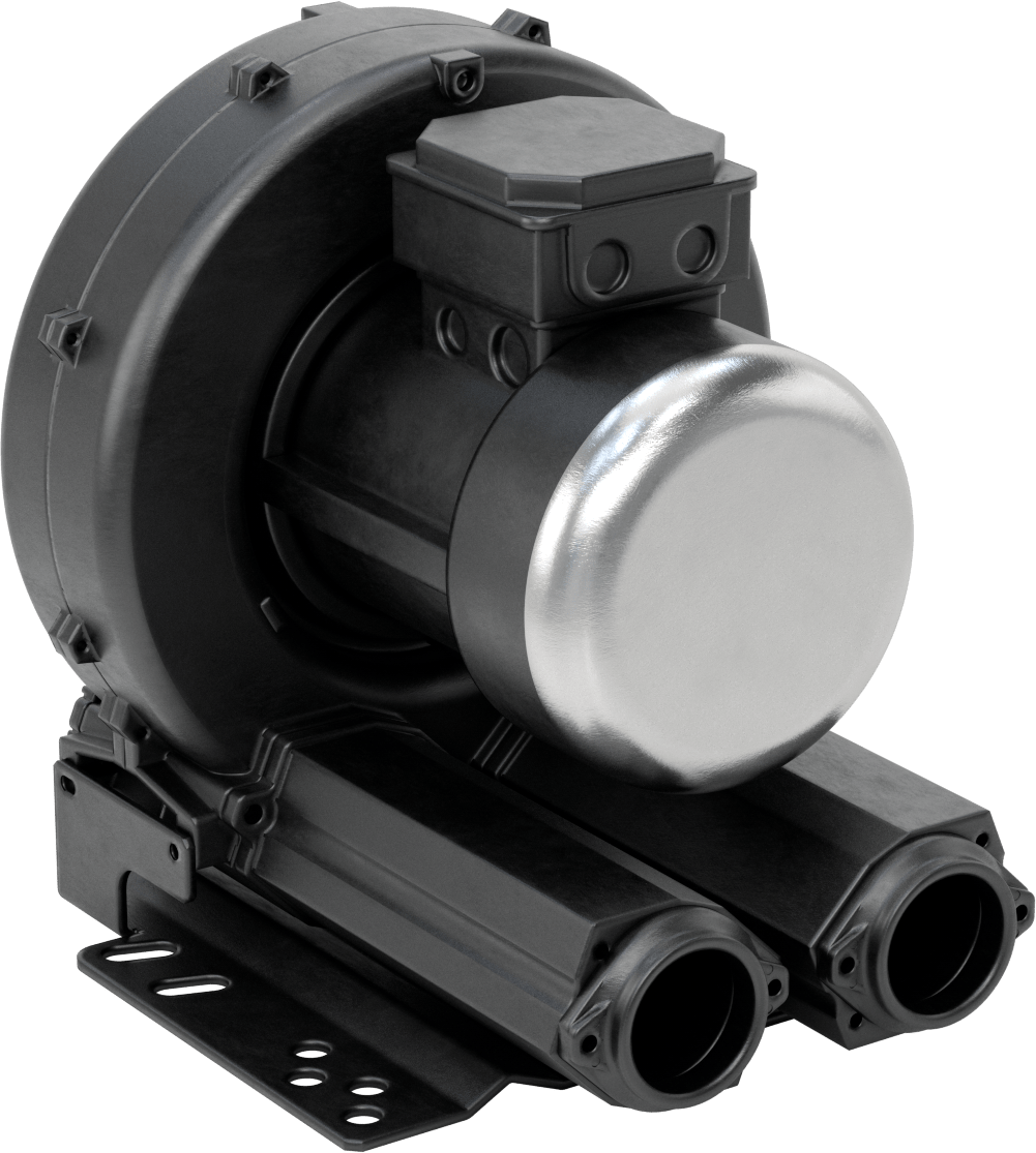 Yüksek Akışlı Düşük Basınçlı Sıkıştırılmış Hava Üfleyici, Tek Kademeli, 3 Phase, 208/230/460V AC, 2 hp
