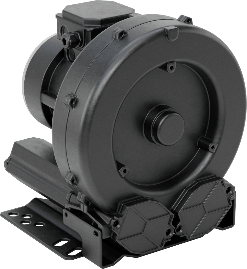Yüksek Akışlı Düşük Basınçlı Sıkıştırılmış Hava Üfleyici, Tek Kademeli, 3 Phase, 208/230/460V AC, 3 hp