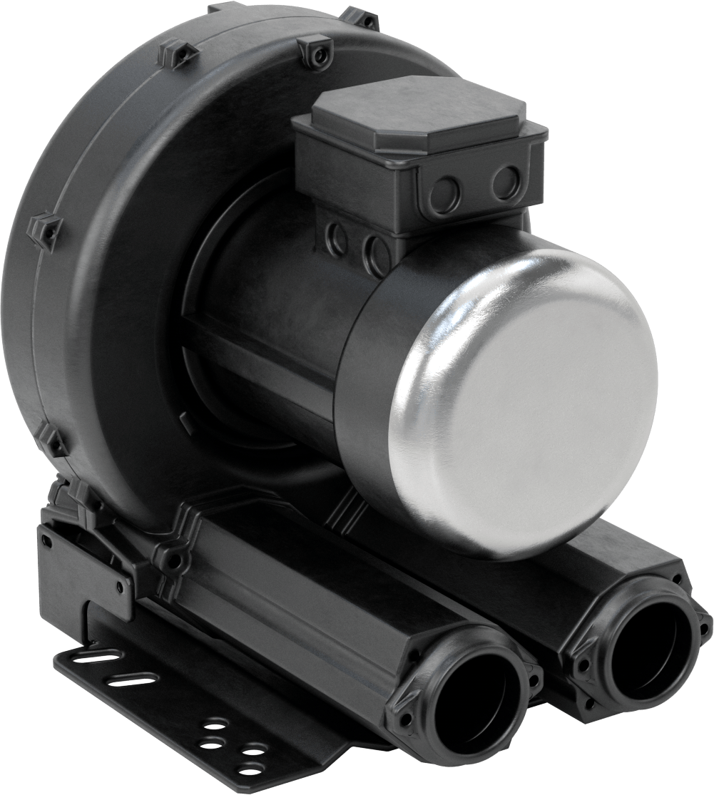 Yüksek Akışlı Düşük Basınçlı Sıkıştırılmış Hava Üfleyici, Tek Kademeli, 3 Phase, 208/230/460V AC, 3 hp