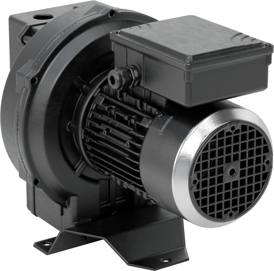 Yüksek Akışlı Düşük Basınçlı Sıkıştırılmış Hava Üfleyici, 2 Stage, 1 Phase, 35CFM @ 0 PSI Maksimum Akış Hızı, 3/4 hp