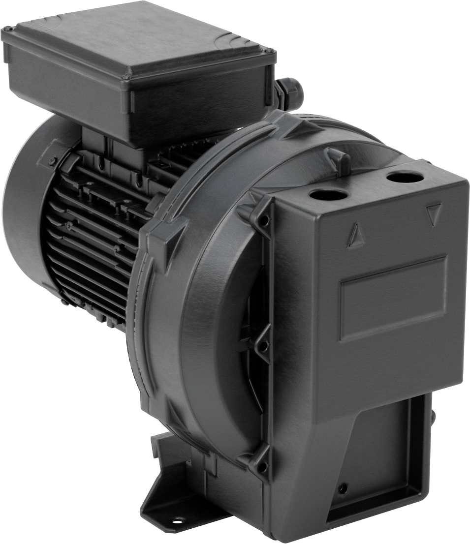 Yüksek Akışlı Düşük Basınçlı Sıkıştırılmış Hava Üfleyici, 2 Stage, 1 Phase, 35 CFM @ 0 PSI Maksimum Akış Hızı, 1 hp