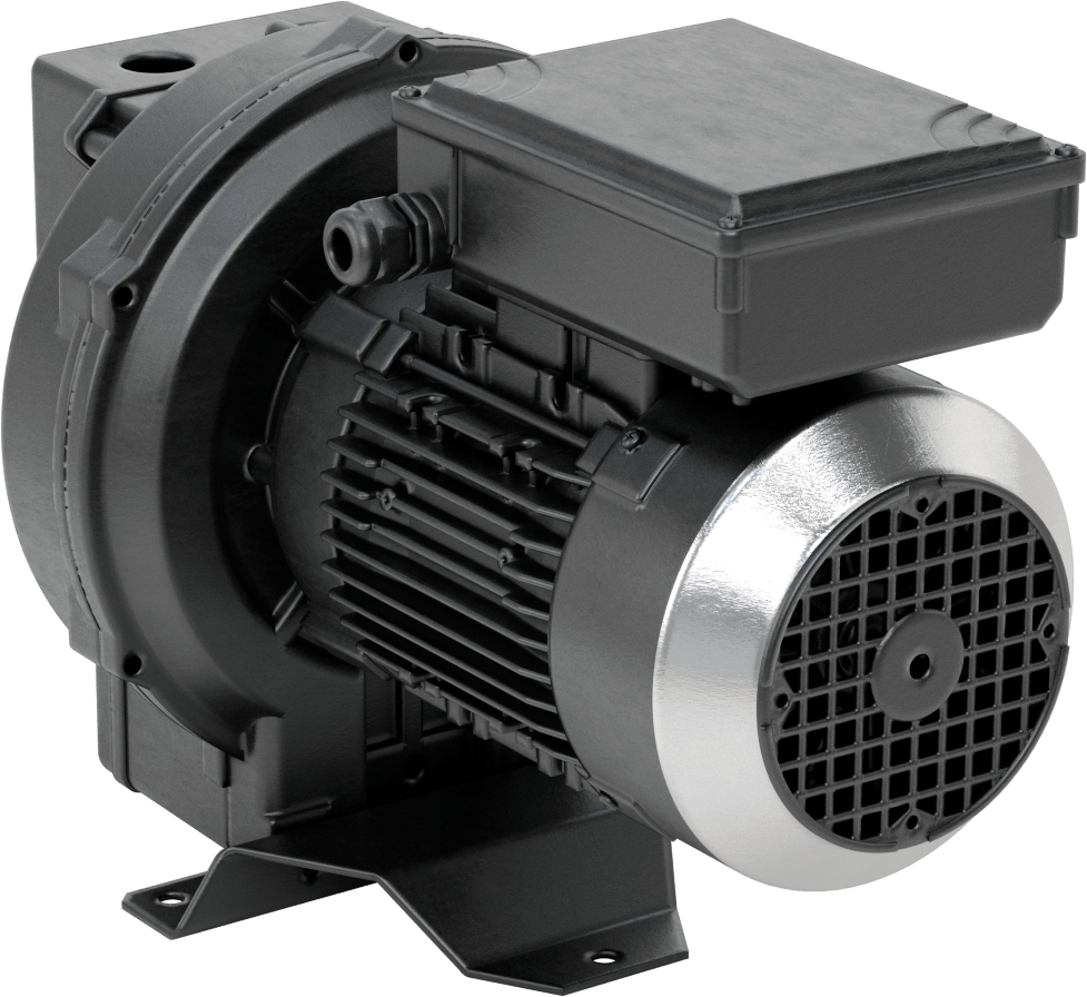 Yüksek Akışlı Düşük Basınçlı Sıkıştırılmış Hava Üfleyici, 2 Stage, 1 Phase, 35 CFM @ 0 PSI Maksimum Akış Hızı, 1 hp