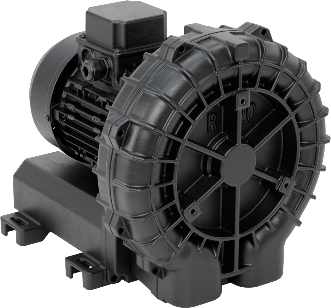 Yüksek Akışlı Düşük Basınçlı Sıkıştırılmış Hava Üfleyici, İki Aşamalı, 3 Phase, 208/230/460V AC, 41 CFM@0 PSI