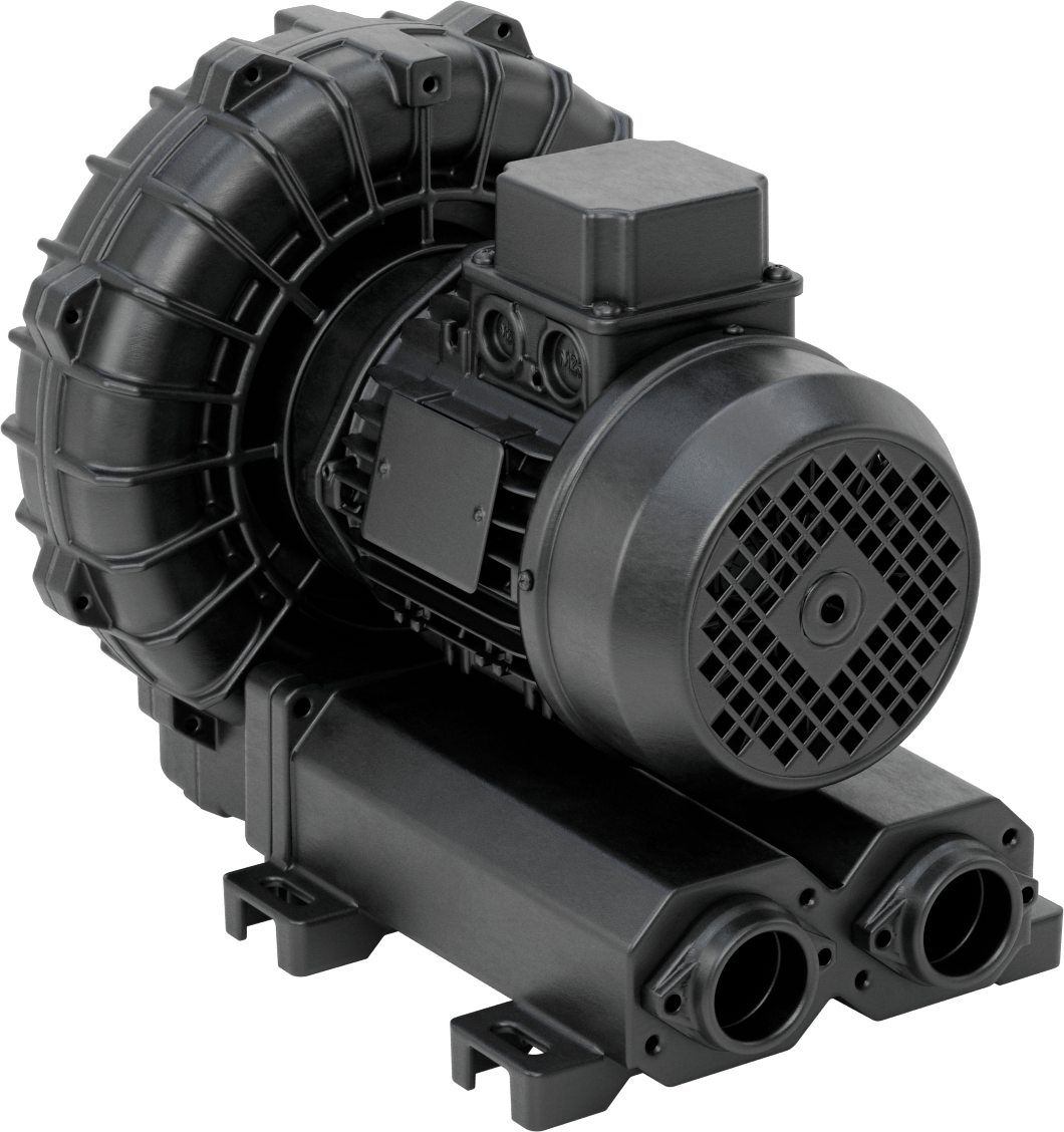 Yüksek Akışlı Düşük Basınçlı Sıkıştırılmış Hava Üfleyici, İki Aşamalı, 3 Phase, 208/230/460V AC, 41 CFM@0 PSI