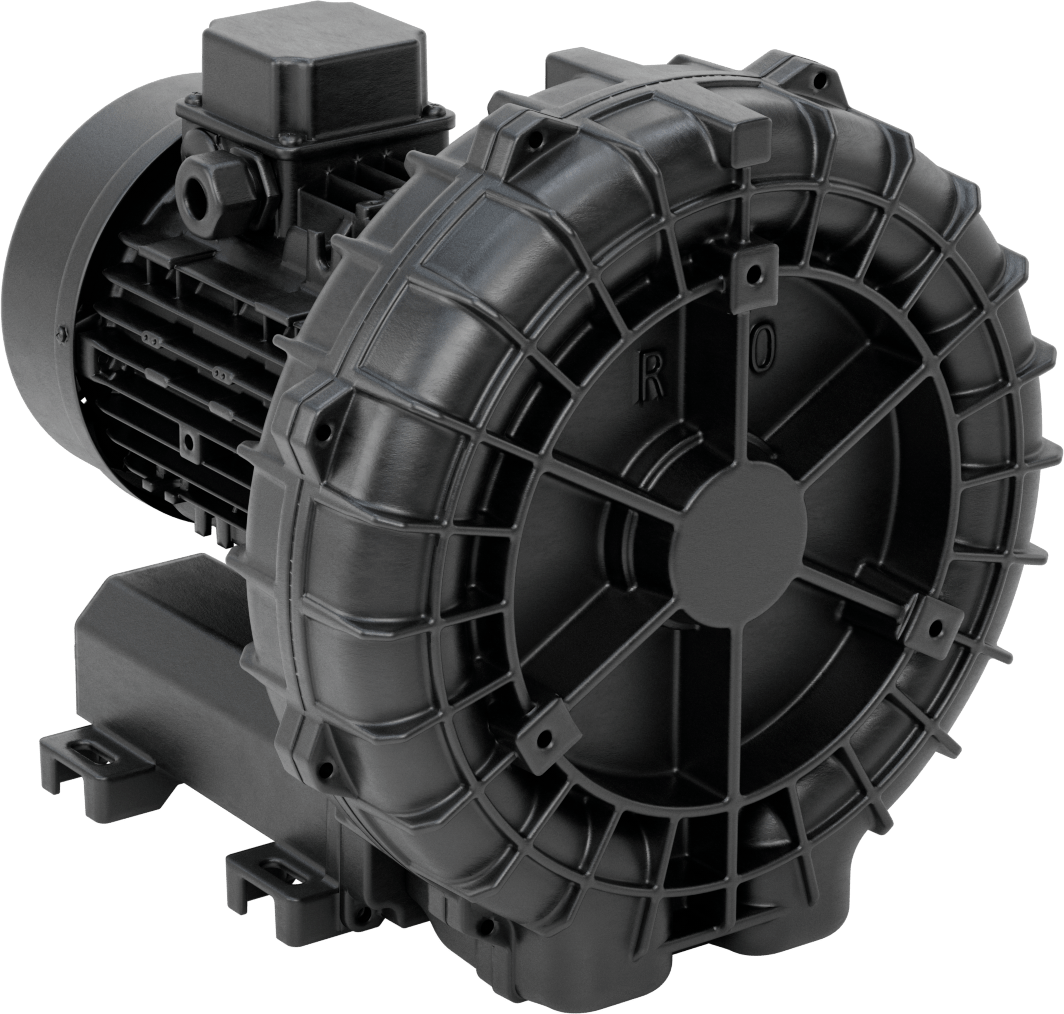 Yüksek Akışlı Düşük Basınçlı Sıkıştırılmış Hava Üfleyici, İki Aşamalı, 3 Phase, 208/230/460V AC, 81 CFM@0 PSI