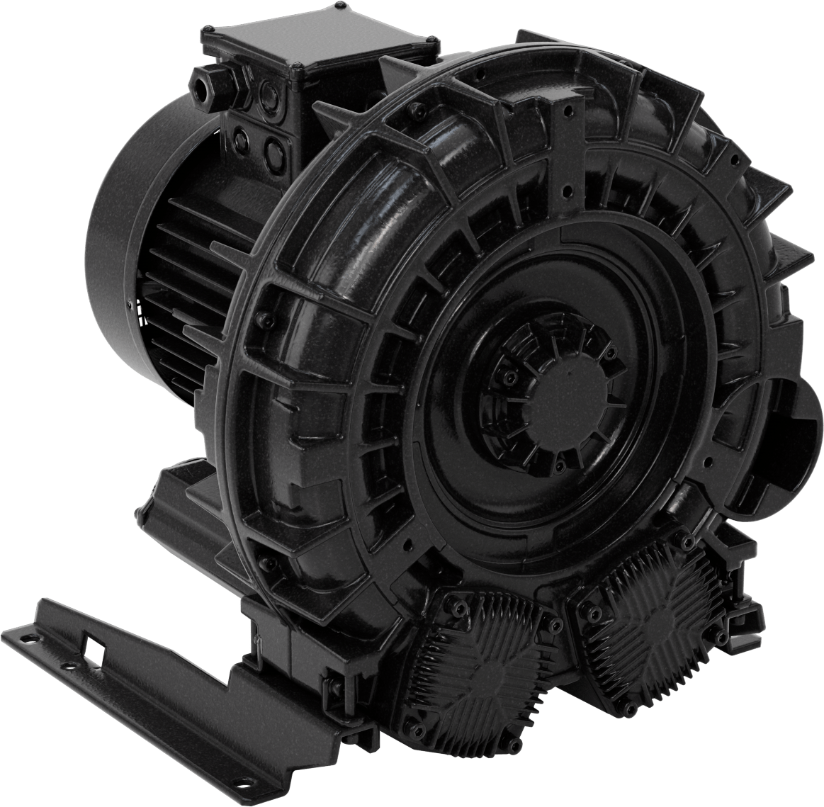 Yüksek Akışlı Düşük Basınçlı Sıkıştırılmış Hava Üfleyici, İki Aşamalı, 3 Phase, 208/230/460V AC, 177 CFM@0 PSI