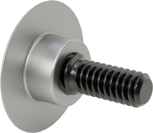 Düşük Profilli Tam Dişli Ayırıcı Kapak, 1/4“-20 x 7/8” Uzunluk Ayar Vidası, 1" Dış Çaplı Standoff için