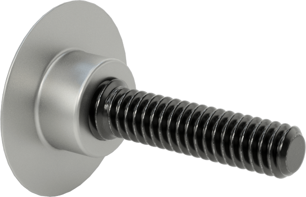Düşük Profilli Tam Dişli Ayırıcı Kapak, 1/4“-20 x 1-5/16” Uzun Ayar Vidası, 1" Dış Çaplı Standoff için