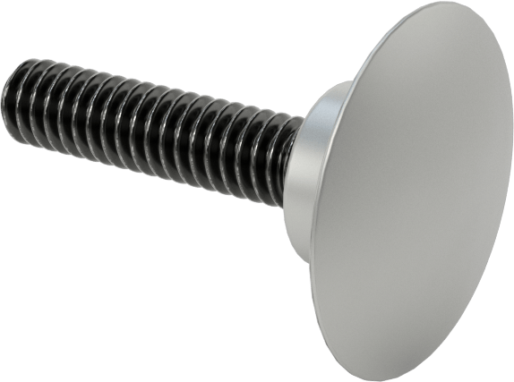 Düşük Profilli Tam Dişli Ayırıcı Kapak, 1/4“-20 x 1-5/16” Uzun Ayar Vidası, 1" Dış Çaplı Standoff için
