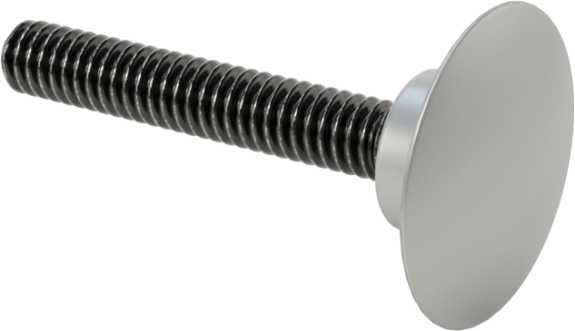 Düşük Profilli Tam Dişli Ayırıcı Kapak, 1/4“-20 x 1-13/16” Uzun Ayar Vidası, 1" Dış Çaplı Standoff için