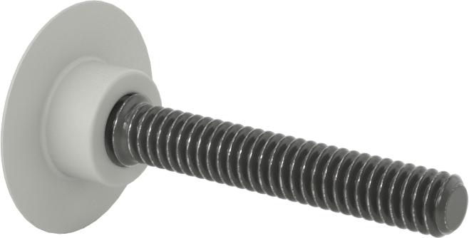 Düşük Profilli Tam Dişli Ayırıcı Kapak, 1/4“-20 x 1-13/16” Uzun Ayar Vidası, 1" Dış Çaplı Standoff için