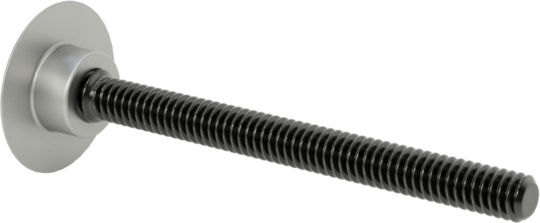 Düşük Profilli Tam Dişli Ayırıcı Kapak, 1/4“-20 x 3-1/16” Uzun Ayar Vidası, 1" Dış Çaplı Standoff için
