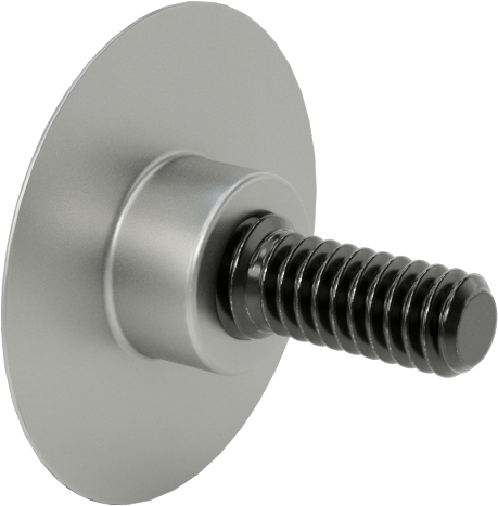 Düşük Profilli Tam Dişli Ayırıcı Kapak, 1/4“-20 x 7/8” Uzunluk Ayar Vidası, 1-1/4" dış çaplı ara parçası için