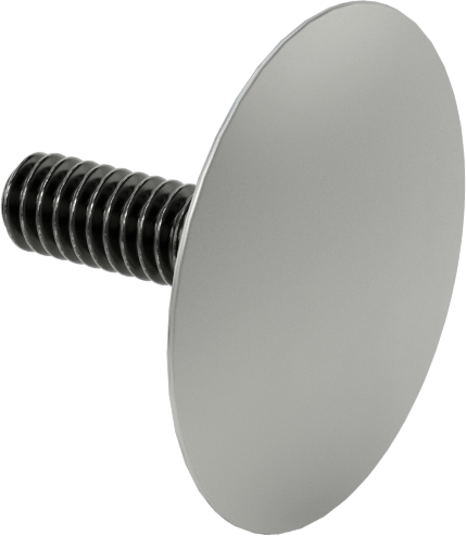 Düşük Profilli Tam Dişli Ayırıcı Kapak, 1/4“-20 x 7/8” Uzunluk Ayar Vidası, 1-1/4" dış çaplı ara parçası için