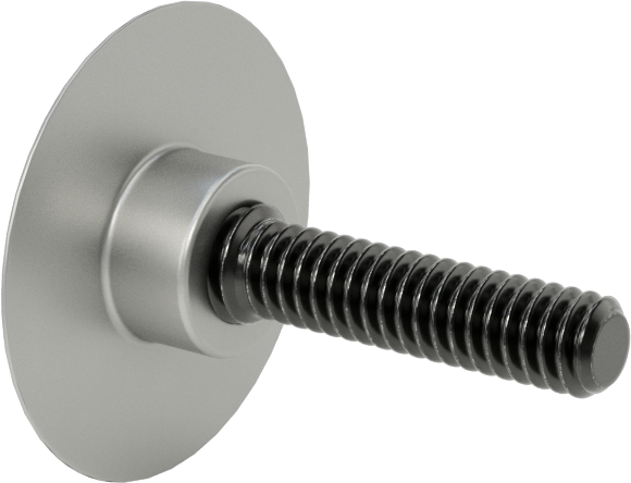 Düşük Profilli Tam Dişli Ayırıcı Kapak, 1/4“-20 x 1-5/16” Uzun Vida, 1-1/4" dış çaplı ara parçası için