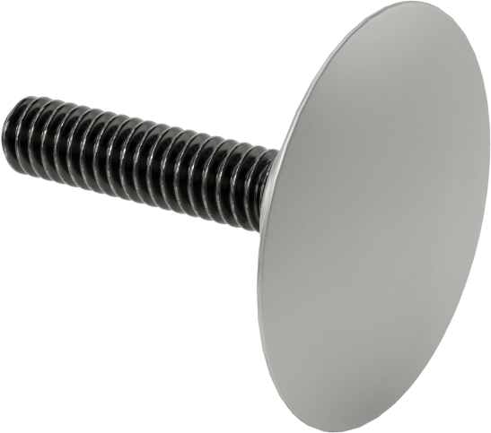 Düşük Profilli Tam Dişli Ayırıcı Kapak, 1/4“-20 x 1-5/16” Uzun Vida, 1-1/4" dış çaplı ara parçası için