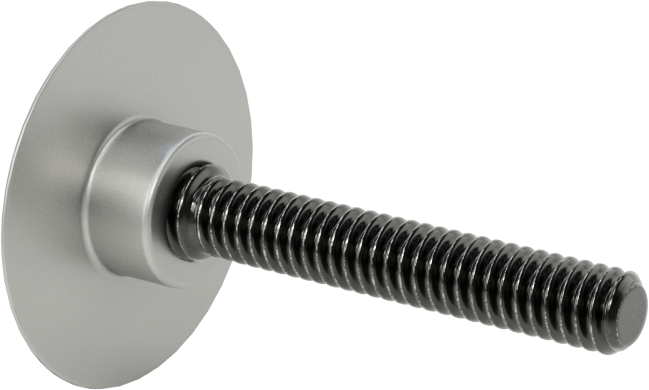 Düşük Profilli Tam Dişli Ayırıcı Kapak, 1/4“-20 x 1-13/16” Uzun Vida, 1-1/4" dış çaplı ara parçası için