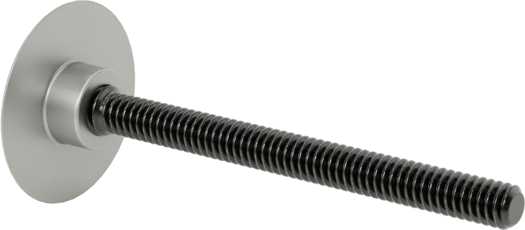 Düşük Profilli Tam Dişli Ayırıcı Kapak, 1/4“-20 x 3-1/16” Uzun Vida, 1-1/4" dış çaplı ara parçası için