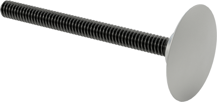 Düşük Profilli Tam Dişli Ayırıcı Kapak, 1/4“-20 x 3-1/16” Uzun Vida, 1-1/4" dış çaplı ara parçası için