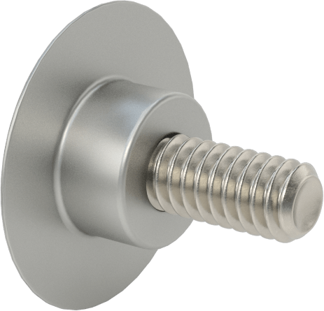 Düşük Profilli Tam Dişli Ayırıcı Kapak, 1/4“-20 x 3/4” Uzun Ayar Vidası, 1" Dış Çaplı Standoff için