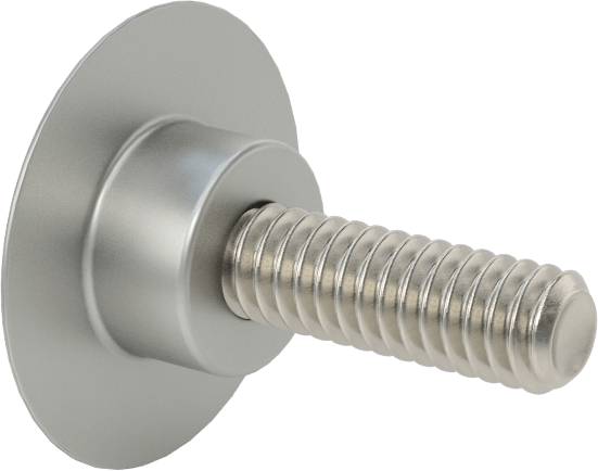 Düşük Profilli Tam Dişli Ayırıcı Kapak, 1/4“-20 x 1” Uzun Ayar Vidası, 1" Dış Çaplı Standoff için