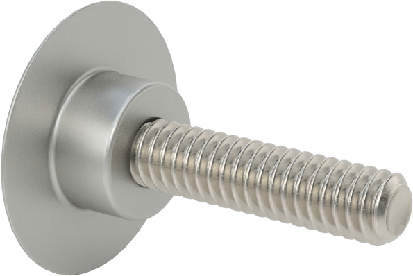 Düşük Profilli Tam Dişli Ayırıcı Kapak, 1/4“-20 x 1-1/4” Uzun Ayar Vidası, 1" Dış Çaplı Standoff için