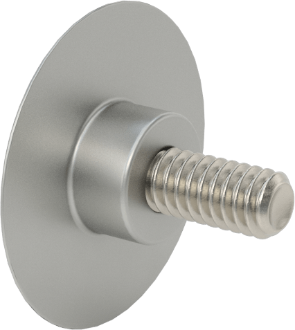 Düşük Profilli Tam Dişli Ayırıcı Kapak, 1/4“-20 x 3/4” Uzun Ayar Vidası, 1-1/4" dış çaplı ara parçası için