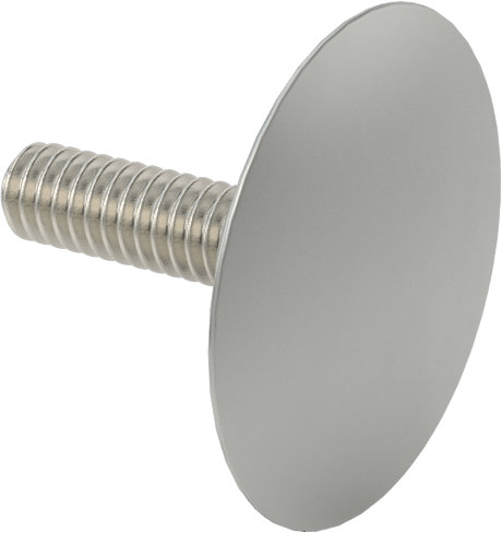 Düşük Profilli Tam Dişli Ayırıcı Kapak, 1/4“-20 x 1” Uzun Ayar Vidası, 1-1/4" dış çaplı ara parçası için