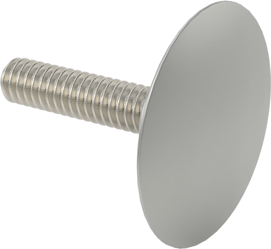 Düşük Profilli Tam Dişli Ayırıcı Kapak, 1/4“-20 x 1-1/4” Uzun Ayar Vidası, 1-1/4" dış çaplı ara parçası için
