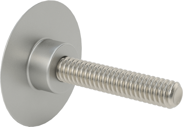 Düşük Profilli Tam Dişli Ayırıcı Kapak, 1/4“-20 x 1-1/2” Uzun Ayar Vidası, 1-1/4" dış çaplı ara parçası için