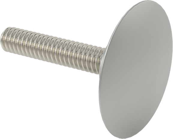 Düşük Profilli Tam Dişli Ayırıcı Kapak, 1/4“-20 x 1-1/2” Uzun Ayar Vidası, 1-1/4" dış çaplı ara parçası için