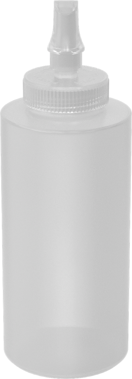 Dikdörtgen Nozullu Sıkma Şişesi, 12 FL oz Kapasite, 7-3/4" Yükseklik