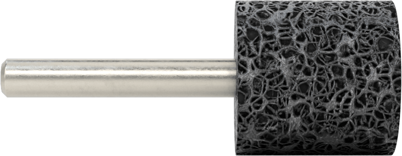 Paslanmaz Çelik için Taşlama Ucu, 1/4" Şaft Çapı, 1“ Çap x 1” Uzunlukta Başlık, 30 Kum